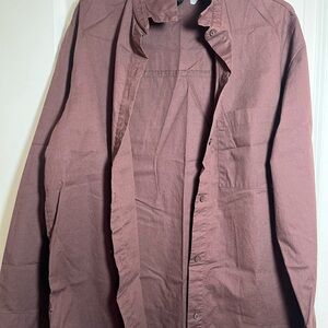 H&M Button-Front Shirt in Brown